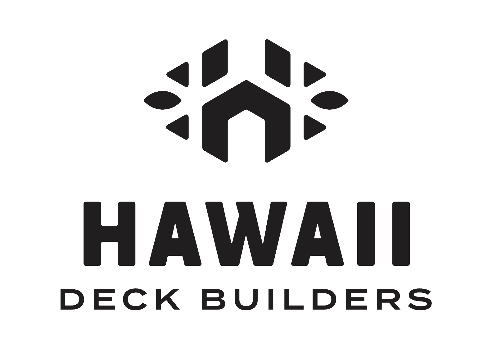 Hawaii Deck Builders Logo - All Black