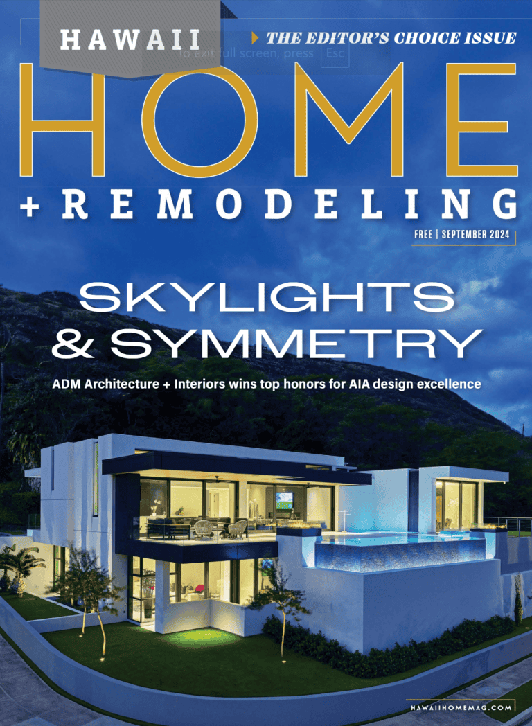 Cover of September 2024 Hawaii Home and Remodeling Magazine, Editor's Choice issue.