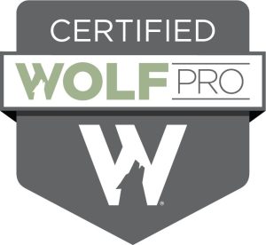 Wolf Pro logo showing professional certification for Wolf Decking contractors