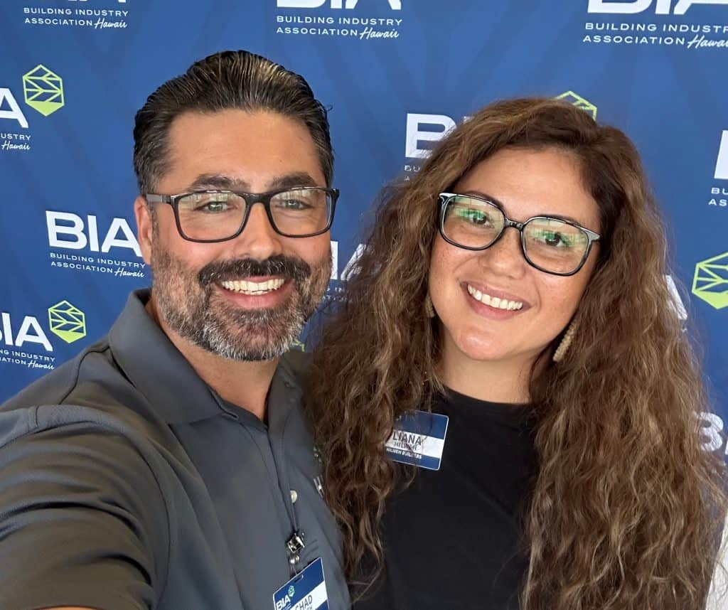 Chad and Liana Hilweh, owners of Hilweh Builders and Hawaii Deck Builders in Kaneohe, Oahu, licensed general contractor and CPA team specializing in residential remodeling and custom decks across Honolulu, Kailua, and the windward side of Hawaii.
