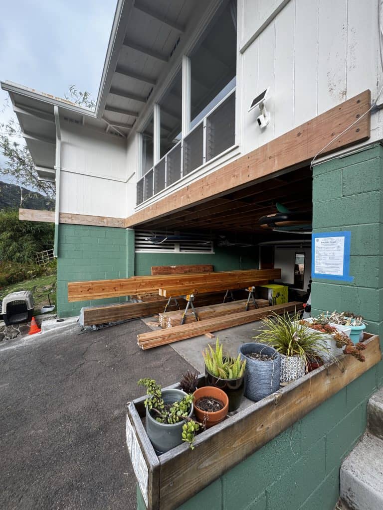 Example of a Deck Ledger on a New Deck in Honolulu, HI