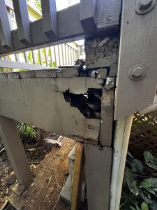 Damage to Structural Member of Deck